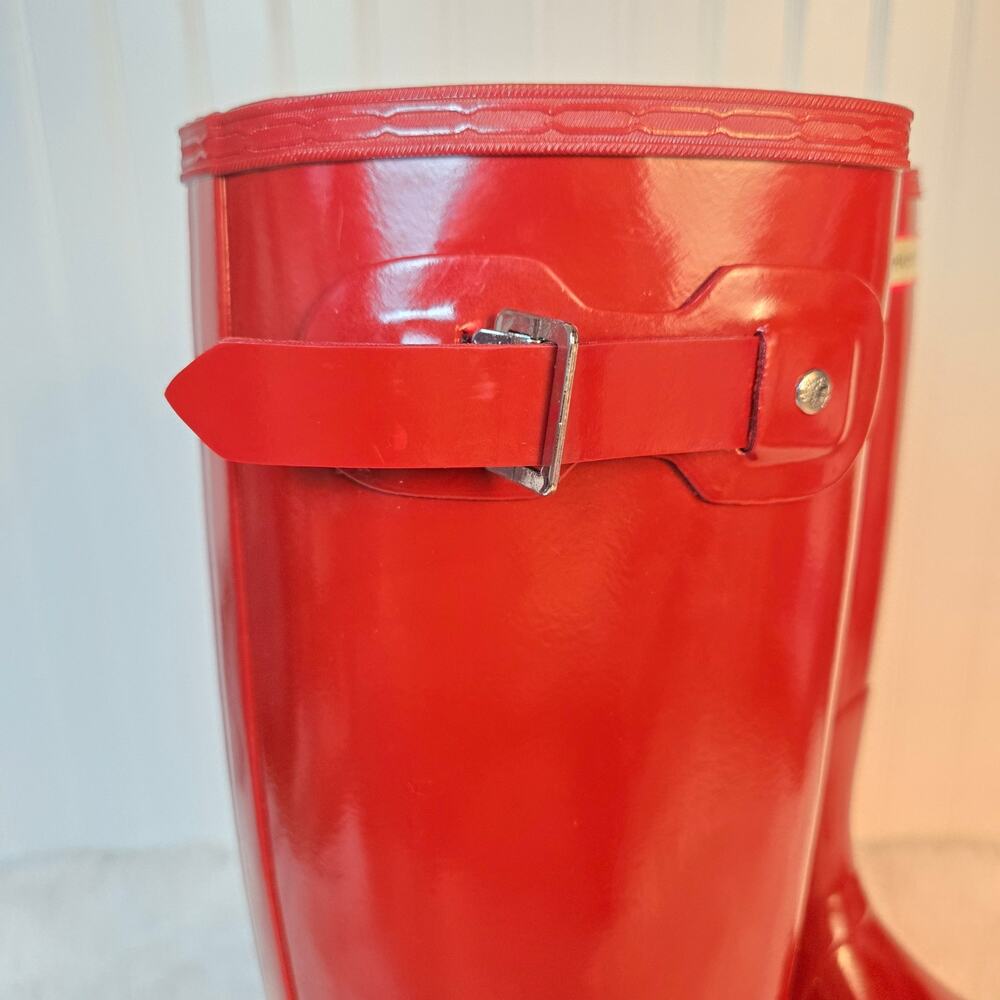 Women's Hunter Rainboots Military Red W7 - Picture 8 of 13